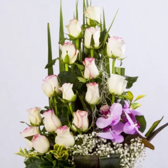 مدل گلدان گل خواستگاری و تولد گل رز و گل ارکیده کد 1260