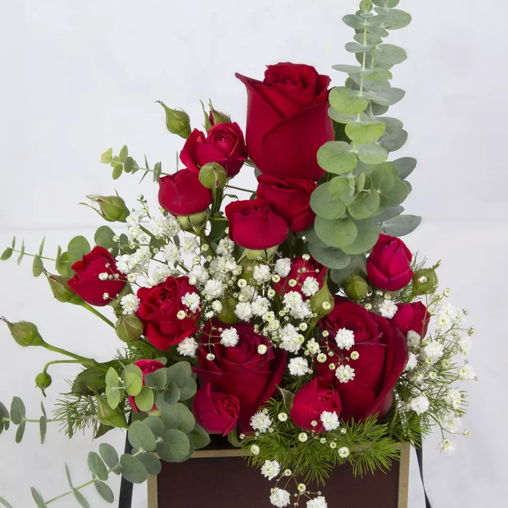 مدل باکس گل جدید رز هلندی قرمز کد 2750
