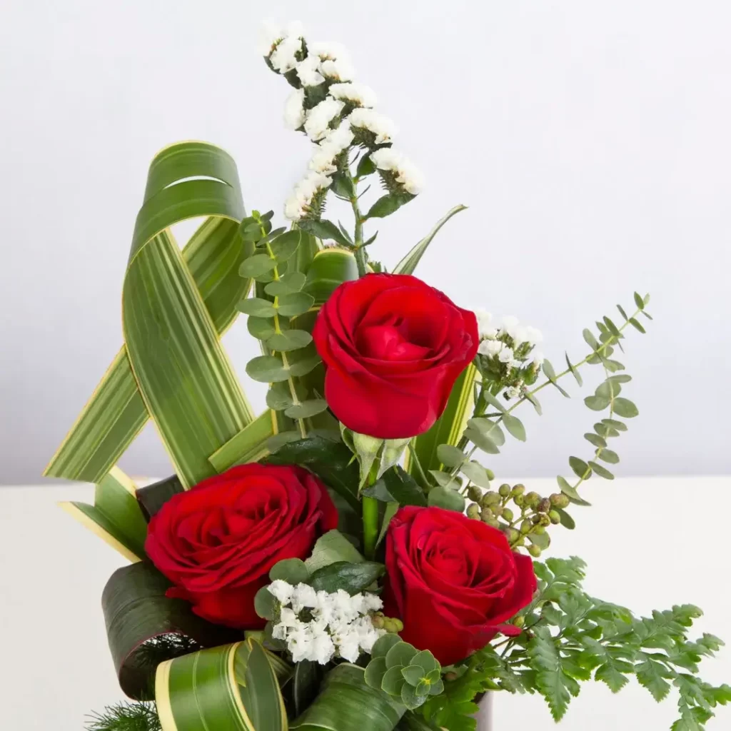 عکس باکس فلزی گل رز هلندی قرمز کد 2560