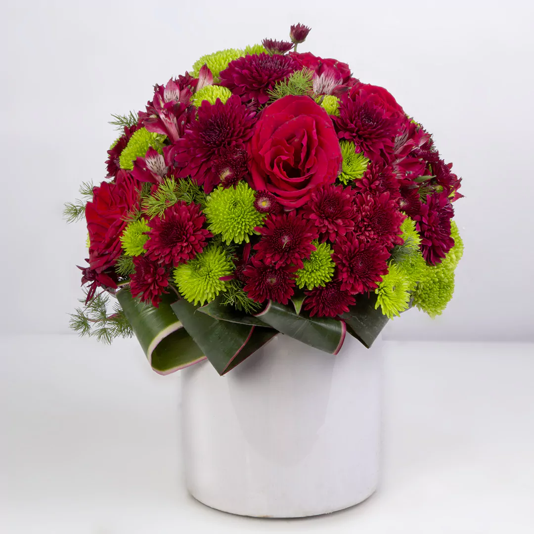 عکس گلدان گل هدیه رز و داوودی 1630