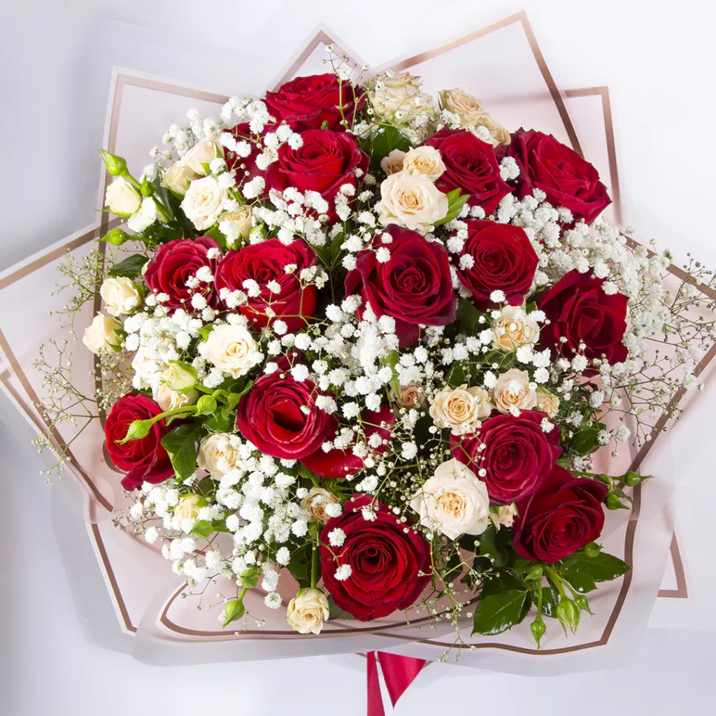 عکس دسته گل هدیه رز هلندی کد6580