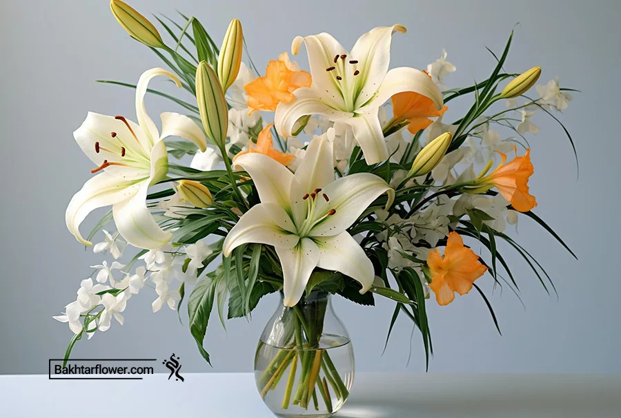 گل لیلیوم سوسن مناسب خواستگاری Lilium longiflorum